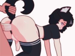 anal animated black_hair catboy dark_lunarix femboy furry gay gif kemonomimi vyralart wolfboy