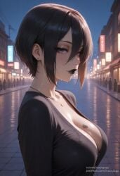 ai_generated bbc black_lipstick cheating cheating_girlfriend cheating_wife cuckold dark_hair female interracial kirishima_touka male netorare noctarax ntr qos qos_tattoo queen_of_spades sex short_hair spade_tattoo