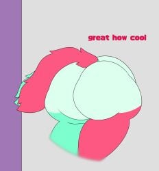 anthro big_ass big_butt furry furry_only glory_hole glory_wall stuck stuck_in_wall text unknown_artist