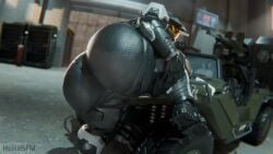 1girls 3d armor ass ass_bigger_than_head ass_focus behind_view bent_over big_ass big_butt blurry_background bubble_butt character_request clothing curvaceous curvy curvy_figure female female_only fully_clothed halo_(series) helmet huge_ass leg_up looking_back musk musk_clouds musky_butt reresfm solo solo_female spartan_(halo) standing_on_one_leg steam steamy_ass thick_thighs tight_clothing voluptuous voluptuous_female wide_hips