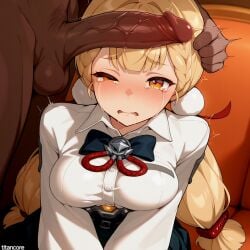 (titancore) ai_generated alice_thymefield animal_humanoid big_breasts blonde_hair breasts bunny_ears bunny_girl crying crying_female female fingering girl guy hand_on_head huge_cock long_hair male monster_girl my_lady penis twintails twintails_(hairstyle) video_game_character zenless_zone_zero