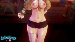 3d animated bounce bouncing bouncing_breasts breast_squeeze breasts breasts_out female genshin_impact hoyoverse jabobco koikatsu large_breasts light-skinned_female light_skin mihoyo mp4 nipples pink_hair pov sound tagme varesa_(genshin_impact) video