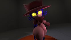 1girls 3d artist_request ass big_ass big_butt blue_hair breasts brown_skin cat_ears female female_only niko_(oneshot) nipples oneshot sfm solo yellow_eyes
