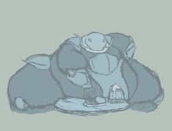 beer beer_mug catfish fat female female_only fish fish_girl fish_humanoid food hyper_fat large_ass large_thighs obese obese_female overweight rule_63 seymourcox shovel_knight shovel_knight_(character) sketch whiskers