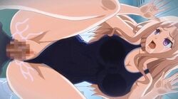 1boy animated ass censored female gakuen_de_jikan_yo_tomare gif hentai hypnosis ichinose_yuuka male mind_control rape school_swimsuit sex swimsuit tears vaginal_penetration