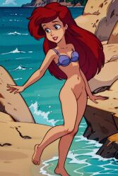 ai_generated ariel ariel_(the_little_mermaid) bottomless disney disney_princess female the_little_mermaid
