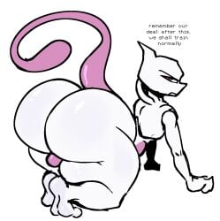 1boy 1femboy ass_up big_ass big_ass_(male) big_butt femboy generation_1_pokemon huge_ass huge_butt male male_only mewtwo nanodude78 pokemon pokemon_(species) presenting presenting_hindquarters