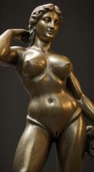 ai_generated breast bronze female feminine figure fit freya goddess hips muscular sculpture solo statue voluptuous