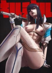 1girls abs ass big_breasts breasts female female_only fit fit_female kill_la_kill kiryuuin_satsuki monorirogue muscular muscular_female nipples nude nude_female source_request tagme