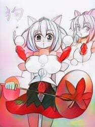 ai_assisted ejaculation fully_clothed futa_sans_balls futanari i_(artist) momiji_inubashiri multi_genitalia multi_penis penis penis_nipples projectile_cum pussy touhou triphallia unusual_genitalia_placement unusual_penis_placement what