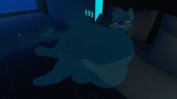 3d anthro anthro_only ass ass_focus bedroom blue_fur femboy furry furry_ass furry_only gay hobkin latex male tagme thick thick_ass thick_thighs toy vrchat vrchat_avatar vrchat_media wide_hips