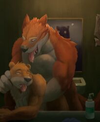 2boys anal anal_sex canine chase duo echo fur furry leo male male_only mammal mustelid otter sex wolf yaoi