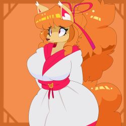 animated animated_gif anthro ass big_ass big_breasts big_butt big_thighs breasts ceroba_(undertale_yellow) ceroba_ketsukane commoddity fox fox_girl furry furry_only gif huge_ass huge_breasts huge_butt huge_thighs nipples orange_nipples thick thick_ass thick_legs thick_thighs thighs undertale undertale_(series) undertale_yellow undressed undressing wide_hips