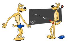 2018 animal_genitalia anthro balls briefs canine clothing cum cumshot digeri_dingo digital_media_(artwork) dingo ejaculation erection fur looney_tunes male male_only mammal nude open_mouth orgasm penis prometheusblack simple_background smile smooth_fur solo taz-mania toony underwear warner_brothers yellow_fur