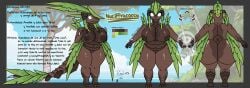 2024 anthro ass big_ass big_breasts big_thighs breasts brown_nipples brown_skin bubble_ass bubble_butt character_profile character_sheet chubby chubby_female claws coconut creatures_of_sonaria digital_drawing_(artwork) digital_media_(artwork) eyebrows furry gynomorph gynomorph/female huge_ass huge_butt leaves lizard looking_at_viewer macro massive_ass nuciffracoccu_(creatures_of_sonaria) raylopez reptile roblox roblox_game spanish spanish_text tagme thick_thighs