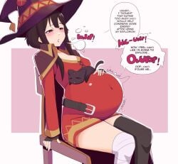 about_to_burst about_to_explode belly_expansion big_belly bloat bloated bloated_belly bloated_stomach bloated_tummy bloating burp burping chomusuke elpacha2 female food_baby kono_subarashii_sekai_ni_shukufuku_wo! megumin popped_belt ready_to_pop snapped_belt stuffed_belly unbuckled_belt