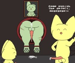 2d_(artwork) 3boys after_sex ambiguous_species anthro bodily_fluids bondage bound cum cum_drip cum_in_ass cum_inside cum_on_ground cum_on_penis defect_mogeko digital_media_(artwork) dripping felid feline funamusea gemini_at_night genital_fluids genitals group hi_res legs_tied male male/male mammal mogeko mogeko_castle penis pixel_(artwork) questionable_consent restrained_feet restrained_legs through_wall trio