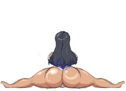 1girls alternate_ass_size barefoot black_hair colored_sketch curvaceous curvy doctordrawnass female_only from_behind hayase_nagatoro huge_ass human_only long_hair please_don't_bully_me,_nagatoro rear_view simple_background solo splits tagme third-party_edit viewed_from_behind white_background