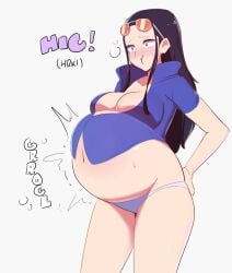 belly_expansion bloat bloated bloated_belly bloated_stomach bloated_tummy bloating burp burping elpacha2 female female_only nico_robin one_piece post-timeskip stomach_noises stuffed_belly