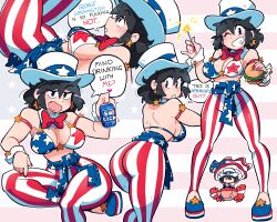 american_flag american_flag_legwear fourth_of_july lucia_(scott_malin) original original_character scott_malin tagme