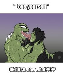 absurd_res anthro duo french_kissing fur generation_1_pokemon hi_res kissing male male/male meme muscular muscular_male nintendo overweight overweight_male pokemon pokemon_(species) selfcest shitpost snorlax square_crossover symbiote uxio_(weonraro123) vein veiny_muscles weonraro123