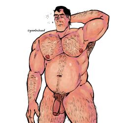 1boy belly chubby chubby_male closed_eyes dilf fat fat_man flaccid flaccid_penis gremlinshoard hairy male male_only medic_(team_fortress_2) naked nonsexual_nudity nude solo tallywhacker team_fortress_2 thick thighs tired