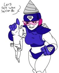 artist_request big_woman brawl_stars female giantess jacky_(brawl_stars) picking_up sex straight