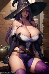 1girls ai_generated artist_name bangs big_breasts blush breast_focus breasts breasts_bigger_than_head cameltoe cleavage clothing collarbone curvaceous curvy_body curvy_female curvy_figure curvy_hips dress elbow_gloves facing_viewer female female_only flashing flashing_breasts front_view giant_breasts gloves goblin_slayer hair_between_eyes hat hourglass_figure huge_breasts inviting kladen kladenart large_breasts light-skinned_female light_skin looking_away mature mature_woman milf mole mole_under_eye parted_lips pelvic_curtain pinup presenting presenting_breasts puffy_lips purple_hair red_lipstick sagging_breasts seductive seductive_look shy sitting solo solo_focus stable_diffusion stockings thick_hips thick_thighs thighhighs top_heavy top_heavy_breasts voluptuous voluptuous_female watermark wife witch witch_(goblin_slayer) witch_hat yellow_eyes