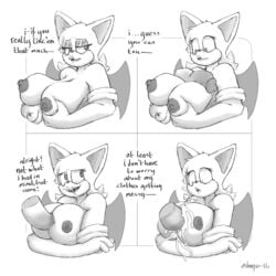 2018 absurd_res anthro bat big_breasts blush breast_grab breast_squeeze breasts clothed clothing comic cum cum_between_breasts cum_on_breasts dangus-llc digital_media_(artwork) disembodied_penis elbow_gloves female gloves hair hand_on_breast hi_res huge_breasts male mammal nipples open_mouth paizuri partially_clothed penis rouge_the_bat sex simple_background solo_focus sonic_(series) text topless wings