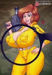 1girls 2018 abs alternate_version_available animated antenna april_o'neil april_o'neil_(tmnt_1987) areolae ass belly belt big_breasts bodysuit breasts brown_eyes camera captainjerkpants cleavage curvaceous curvy electronics eyelashes female female_only gif glasses green_background gun hairy_pussy hand_on_hips holding hourglass_figure huge_ass huge_breasts human inverted_nipples large_breasts lipstick long_nails looking_at_viewer navel nipples no_sound open_mouth outerwear pale_skin pink_lips pubic_hair puffy_nipples pussy redhead short_hair smile solo teenage_mutant_ninja_turtles teeth text thick_lips thick_thighs tight_clothing tmnt_1987 tongue video watermark wide_hips x-ray x-ray_glasses x-ray_vision