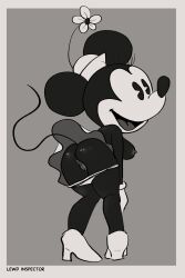 1girls anthro anthro_only anus ass breasts disney female lewd_inspector minnie_mouse mouse presenting public_domain pussy rodent smile solo steamboat_willie