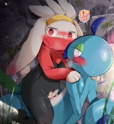 <3_eyes 2pokemon ?! anthro anthro_on_anthro anthro_penetrated anthro_penetrating anthro_penetrating_anthro biped blue_body blush bodily_fluids bottomwear censored clothing cowgirl_position drizzile duo erection female female_penetrated from_front_position fur generation_8_pokemon genital_fluids genitals has_uncensored_version heart hi_res interspecies long_ears looking_at_viewer male male/female male_penetrating male_penetrating_female nintendo on_bottom on_top pants penetration penile penile_penetration penis penis_in_pussy pokemon pokemon_(species) pokemon_on_pokemon pokemon_only prrrrrrmine pussy raboot red_eyes sex torn_bottomwear torn_clothing torn_pants vaginal_penetration white_body white_fur