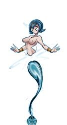 1girls blue_eyes blue_hair detachable female female_only genie genie_girl hachimitsu-ink lana_(pokemon) legless pokemon solo