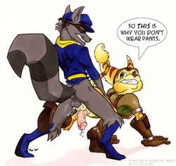 00s 2007 crossover gay male male/male male_only multiple_males ratchet_(ratchet_and_clank) ratchet_and_clank sly_cooper sly_cooper_(series) smooth_fur tagme tyelle_niko yaoi