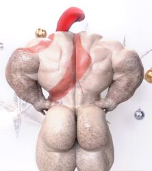 bara biceps big_ass big_butt bubble_ass bubble_butt christmas_hat daddy dilf enormous_ass enormous_butt god_of_war hairy_ass hairy_male hands_on_hips huge_ass huge_butt kratos male_focus male_only markings massive_ass massive_butt mature_male muscular muscular_arms muscular_ass muscular_back muscular_male muscular_thighs nsfwmaker nude older_male solo solo_male thick_ass thick_butt thick_thighs turning_around white_skin