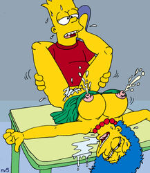 2005 bart_simpson breasts clothes color female fuckgirl human incest lactation male marge_simpson mother_and_son nev nipples sex straight tagme the_simpsons