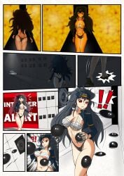 1girls 2023 2d_(artwork) bandaged_chest belly_button blob caught crossover daidouji_(senran_kagura) damsel_in_distress female_only fit_female hallway kronos_unveiled peril senran_kagura solo_female the_incredibles yoric_7