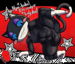 1boy 2024 ann_takamaki anthro furry futa_on_femboy futa_on_male futadom huge_ass large_penis male male_only morgana_(persona) persona_5 slushiebest small_penis tagme