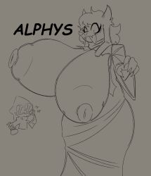 2d 2girls alphys boss_monster breast_expansion busty dialogue dress english_text female furry garbageboxxxed huge_breasts hyper_breasts line_art suprised suprised_look tagme text toriel torn_clothes undertale undertale_(series)