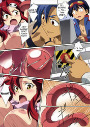 comic kamina simon_(tengen_toppa_gurren_lagann) tengen_toppa_gurren_lagann yoko_littner