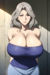 ai_generated big_breasts cleavage gilf grandmother huge_breasts old older_female ultrahentaisai