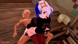 1boy 1girls ambiguous_penetration big_breasts big_penis blue_eyes blue_hair dark-skinned_male heterochromia huge_ass interracial jesse_llum koikatsu light-skinned_female maverick_30 nier:_automata pointy_ears reverse_cowgirl_position short_hair spread_legs star_hair_ornament straight virtual_youtuber vtuber white_hair yellow_eyes yorha_2b_(cosplay)