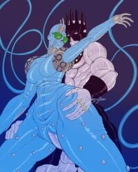 bilberrybear humanoid jojo's_bizarre_adventure male/female male_penetrating_female non-human non-human_only self_upload stand_(jjba) standing standing_sex stone_free stone_ocean straight whitesnake