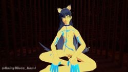 3d 3d_model blue_hair cage cat_ears collar femboy long_hair male male_only nahobino_(smt) nude_male protagonist_(shin_megami_tensei_v) rainyblues_kami shin_megami_tensei shin_megami_tensei_v sitting smiling video_game video_game_character yellow_eyes