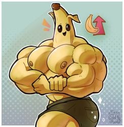 1boy 2024 absurd_res banana big_muscles brown_eyes elemental_creature elemental_humanoid epic_games flexing flora_fauna food food_creature food_humanoid fortnite fruit fruit_humanoid hi_res huge_muscles humanoid its_coldpizzart living_fruit male male_only muscular muscular_humanoid muscular_male nipples open_mouth open_smile pecs peely plant plant_humanoid simple_background smile solo standing topless yellow_body yellow_nipples yellow_skin