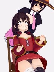 3d cum cum_in_pussy detached_head dullahan highhijiki holding_head kono_subarashii_sekai_ni_shukufuku_wo! megumin monophallia penis penis_neck pussy pussy_juice pussy_neck unusual_genitalia_placement unusual_penis_placement unusual_pussy_placement vaginal_penetration what yunyun_(konosuba)