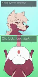 2018 2boys anal anal_sex animated anthro anthrofied anus ass big_ass big_testicles domination eeveelution fur furry gay huge_penis humor instant_loss_2koma interspecies kingofacesx larger_male male male/male male_only mammal mating_press multiple_images nintendo paws pink_fur pokémon_(species) pokemon pokemon_dppt pokemon_xy purple_fur red_eyes sex shiny_pokemon shiny_stunky size_difference skunk small_but_hung smaller_male stunky sylveon teasing testicles text thick_thighs thomas_whitaker video_games white_fur