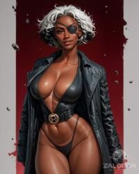 1girls abs ai_generated ass avengers big_ass big_breasts breasts dark-skinned_female dark_skin eyepatch female female_only large_breasts marvel marvel_cinematic_universe marvel_comics muscles muscular muscular_arms muscular_female nick_fury rule_63 s.h.i.e.l.d. solo solo_female thick_thighs thong zaloran