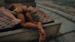 2boys 3d abs anal anal_sex animated arms_held_back being_watched bent_forward black_hair blonde_hair clouds cum cum_in_ass cum_inside cum_on_chest dock doggy_style erect_nipples erect_while_penetrated erection facial_hair fallout_4 female follout follout_4 fucked_from_behind gay harbor human interracial light-skinned_male light_skin male male/male male_only malesub mohawk_(hairstyle) mp4 naked no_sound nude nude_male orgasm_from_anal pecs robert_joseph_maccready standing_doggy_style standing_sex submissive_male tagme tan-skinned_male tattoos thrusting_into_ass video watching_sex yaoi zeppelin