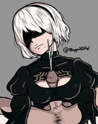 blepponsfw cum emotionless mole mole_under_mouth nier:_automata outercourse paizuri tagme white_hair yorha_2b